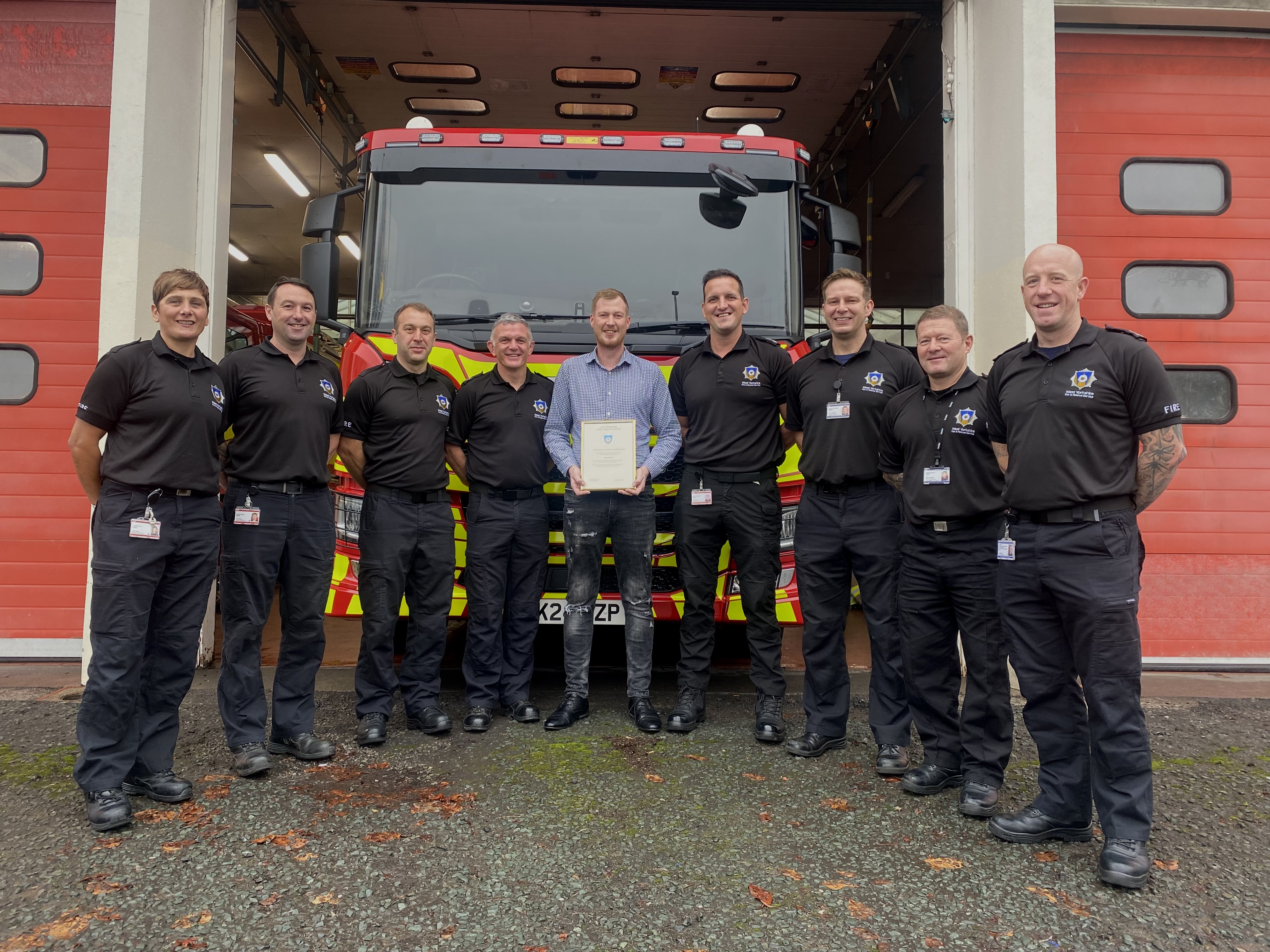 Robert Mallinson and Huddersfield Blue Watch